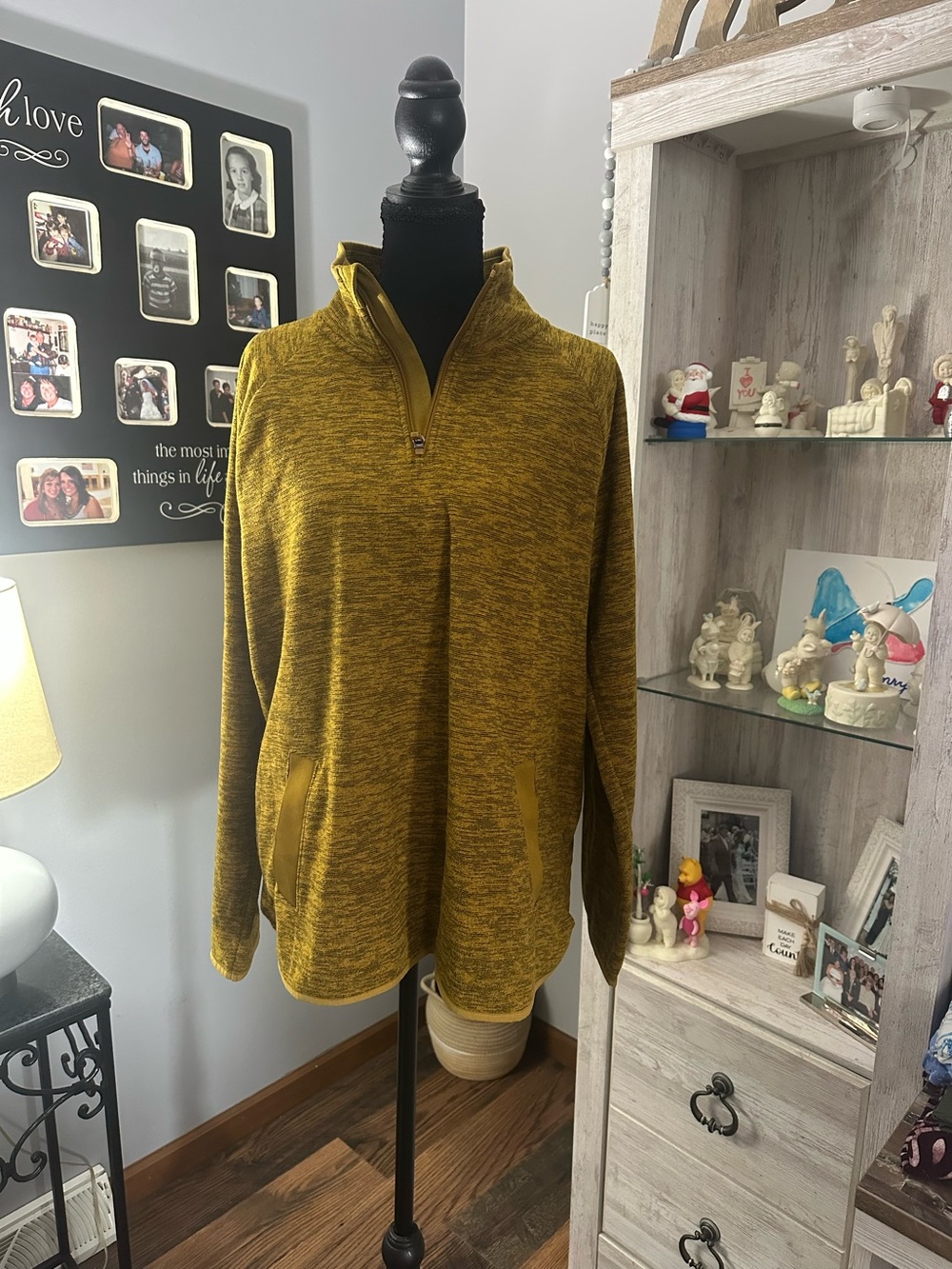 tek gear Quarter-Zip Sweater Jacket in Mustard